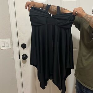 Black halter top dress